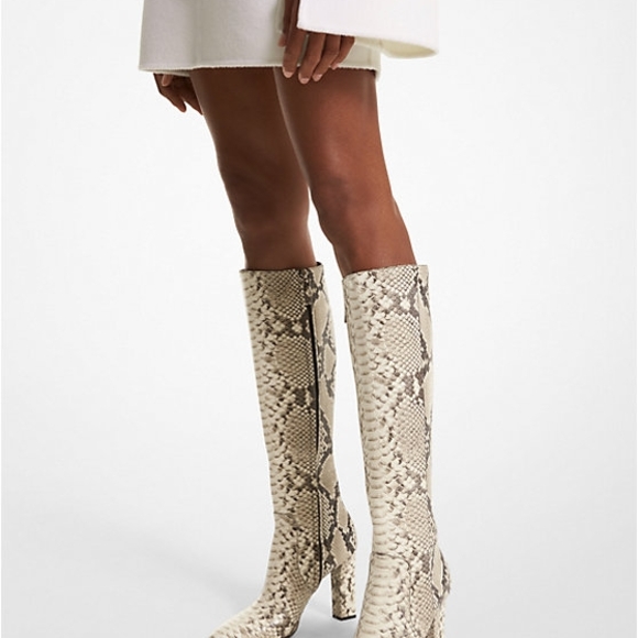 Carly Python Embossed Leather Boot - Picture 12 of 12